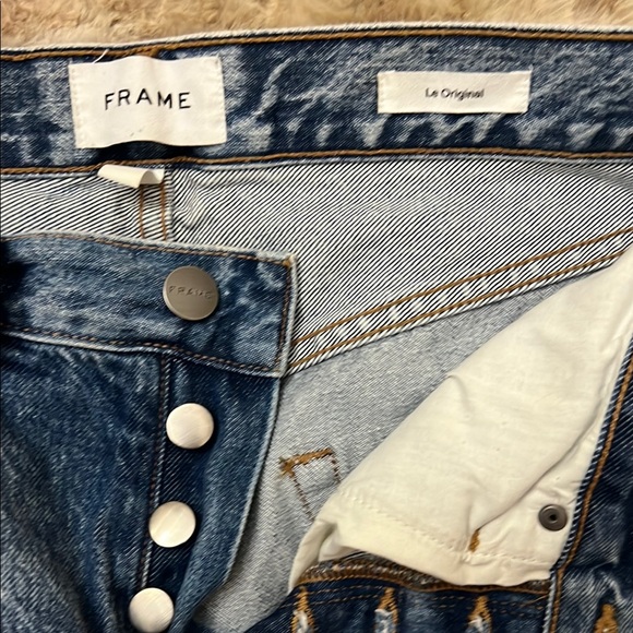 Frame Denim Le Original Straight Leg Jeans Distressed Light Wash 28 - Picture 7 of 8